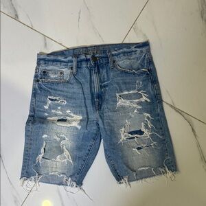 American Eagle Outfitters Ripped Blue Jean Shorts